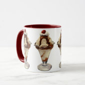 Klassieke Hot Fudge Ijs Sundae Desserts Mok (Voorkant links)