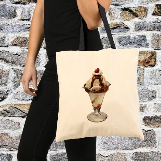 Klassieke Hot Fudge Ijs Sundae Desserts Tote Bag