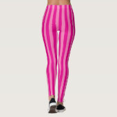 Klassieke Hot Pink en Roze Strip Patroon Leggings (Achterkant)