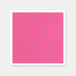 Klassieke Hot Pink en White Polka Dot servetten