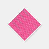 Klassieke Hot Pink en White Polka Dot servetten (Hoek)