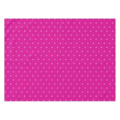 Klassieke Hot Pink White Polka Dots Pattern Tafelkleed (Voorkant (Horizontaal))