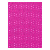 Klassieke Hot Pink White Polka Dots Pattern Tafelkleed (Voorkant)