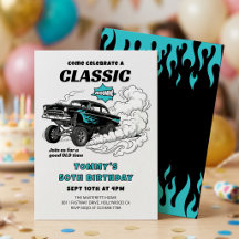 Klassieke Hot Rod Gasser Raceauto Verjaardag Retro