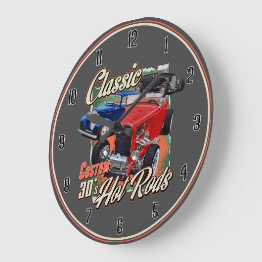 Klassieke hot rods grote klok (Hoek)