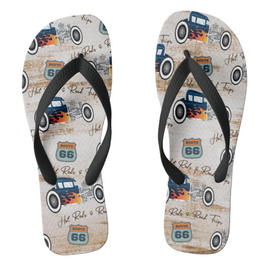 Klassieke hotrods voor auto's Teenslippers (Voetbed)