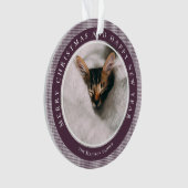 Klassieke Houndstooth Gepersonaliseerde Foto Ornament (voorkant)