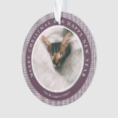 Klassieke Houndstooth Gepersonaliseerde Foto Ornament (voorkant)