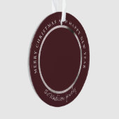 Klassieke Houndstooth Gepersonaliseerde Foto Ornament (voorkant)