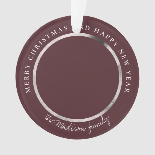 Klassieke Houndstooth Gepersonaliseerde Foto Ornament (voorkant)