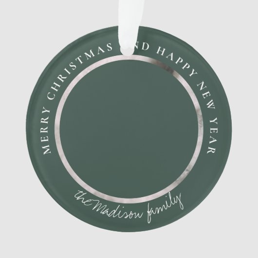 Klassieke Houndstooth Gepersonaliseerde Foto Ornament (voorkant)