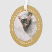 Klassieke Houndstooth Gepersonaliseerde Foto Ornament (voorkant)