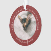 Klassieke Houndstooth Gepersonaliseerde Foto Ornament (voorkant)