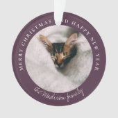 Klassieke Houndstooth Gepersonaliseerde Foto Ornament (voorkant)