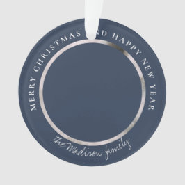 Klassieke Houndstooth Gepersonaliseerde Foto Ornament