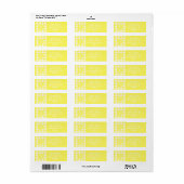 Klassieke Houndstooth Lemon Geel en Wit Etiket (Full Sheet)