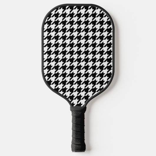 Klassieke Houndstooth Monogram Zwart & Wit Pickleball Paddle (Voorkant)