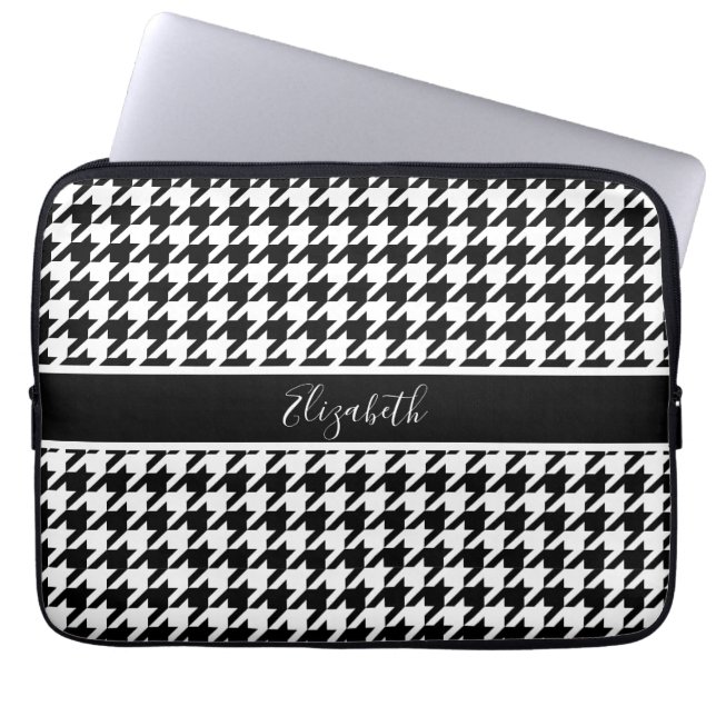 Klassieke Houndstooth Neopreen Laptop Sleeve (Voorkant)