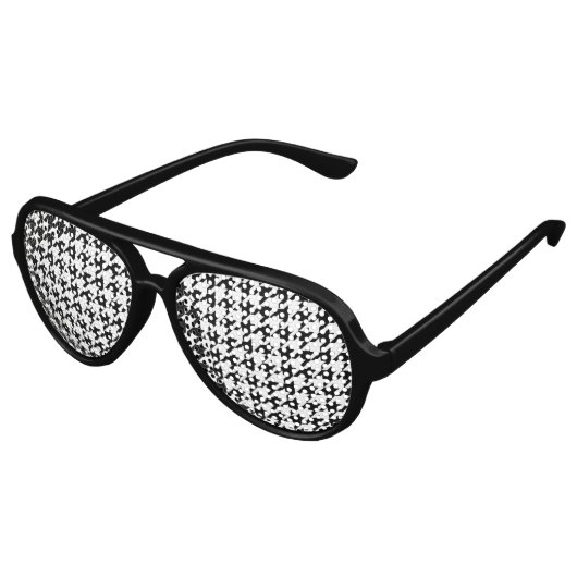 Klassieke houndstooth-vormgeving Dogstooth check-d Aviator Zonnebril (Gekanteld)