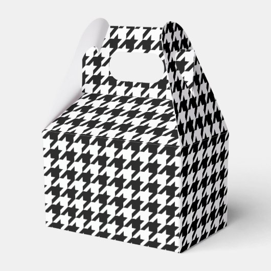 Klassieke houndstooth-vormgeving Dogstooth check-d Bedankdoosjes (Achterkant)