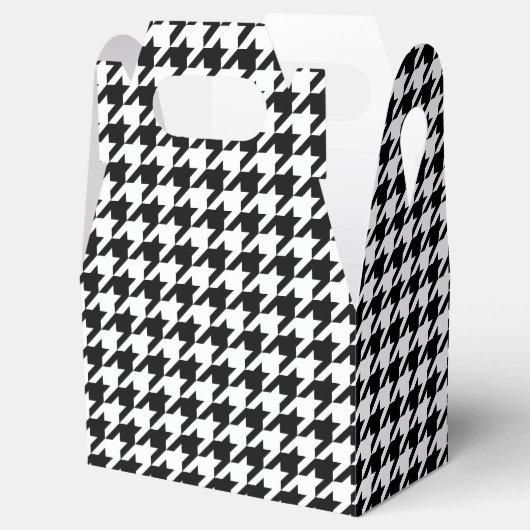 Klassieke houndstooth-vormgeving Dogstooth check-d Bedankdoosjes (Geopend)