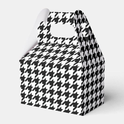 Klassieke houndstooth-vormgeving Dogstooth check-d Bedankdoosjes (Voorkant Zijde)