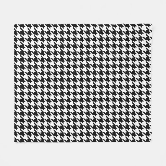 Klassieke houndstooth-vormgeving Dogstooth check-d Fleece Deken (Voorkant (Horizontaal))