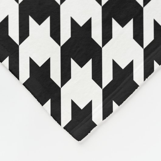 Klassieke houndstooth-vormgeving Dogstooth check-d Fleece Deken (Hoek)