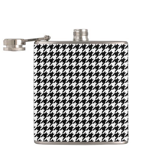 Klassieke houndstooth-vormgeving Dogstooth check-d Heupfles (Geopend)