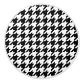 Klassieke houndstooth-vormgeving Dogstooth check-d Keramische Knop (Voorkant)
