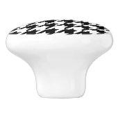 Klassieke houndstooth-vormgeving Dogstooth check-d Keramische Knop (Zijkant)