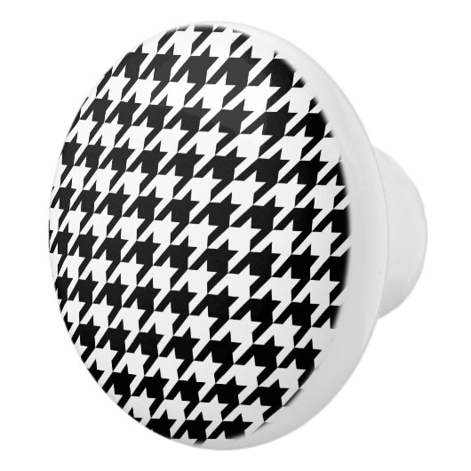 Klassieke houndstooth-vormgeving Dogstooth check-d Keramische Knop (Rechts)