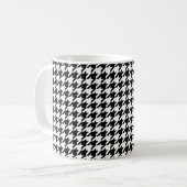 Klassieke houndstooth-vormgeving Dogstooth check-d Koffiemok (Voorkant links)