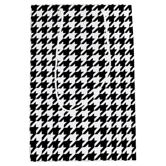 Klassieke houndstooth-vormgeving Dogstooth check-d Medium Cadeauzakje (Voorkant)