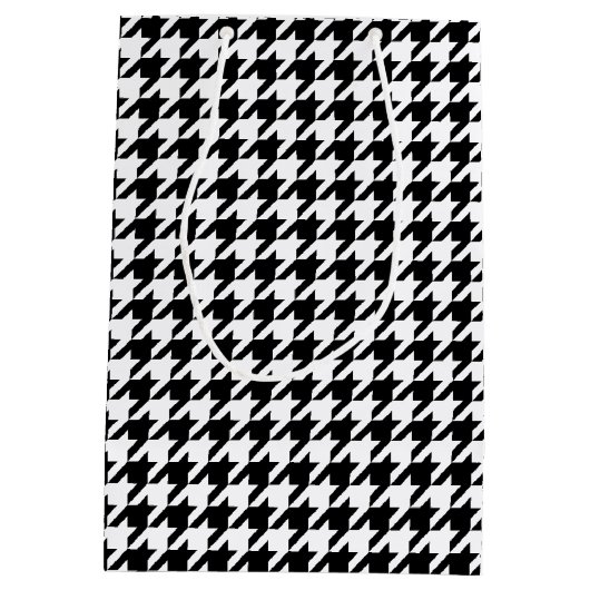 Klassieke houndstooth-vormgeving Dogstooth check-d Medium Cadeauzakje (Achterkant)