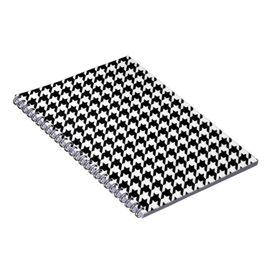 Klassieke houndstooth-vormgeving Dogstooth check-d Notitieboek (Rechterzijde)