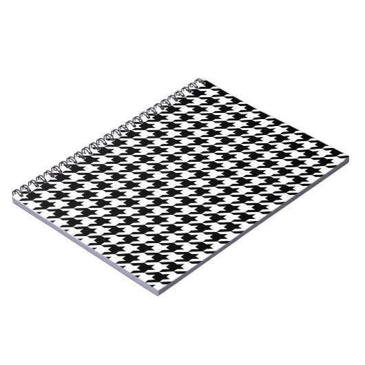 Klassieke houndstooth-vormgeving Dogstooth check-d Notitieboek (Linkerzijde)