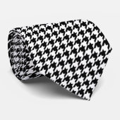 Klassieke houndstooth-vormgeving Dogstooth check-d Stropdas (Opgerold)