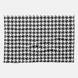 Klassieke houndstooth-vormgeving Dogstooth check-d Theedoek