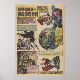 Klassieke House of Horrors Stripboek Monsters Poster