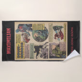 Klassieke House of Horrors Stripboek Monsters Strandlaken (Voorkant)