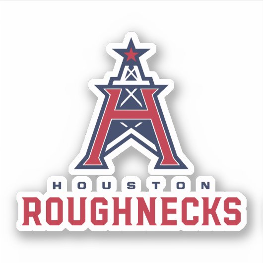 Klassieke Houston Roughnecks Merch Sticker (Voorkant)