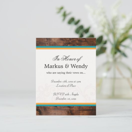 Klassieke houten afwerking kaart (Staand voorkant)