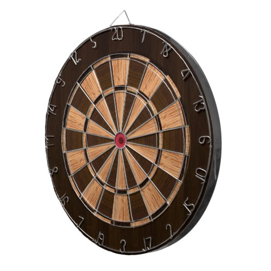 Klassieke houten dartboard dartbord (Voorkant Rechts)