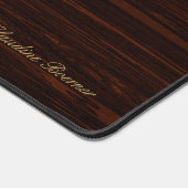 Klassieke houten look textuur met elegante scriptn bureaumat (Hoek)