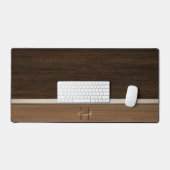 Klassieke houten tint walnoot bureaumat (Keyboard & Muis)