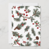 Klassieke houtland krans platte kerstkaart (Achterkant)