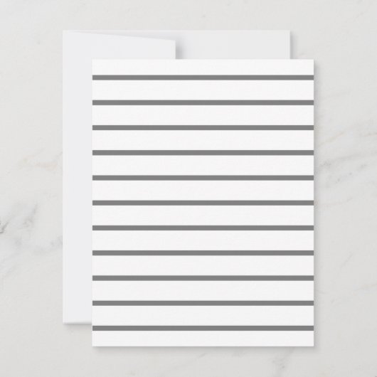 Klassieke houtskool gepersonaliseerde monogram ini notitiekaartje (Achterkant)