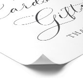 Klassieke Houtskool Hydrangea Kaarten en Cadeaus B Poster (Hoek)