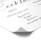 Klassieke Houtskool Hydrangea Signature Dranken Poster (Hoek)